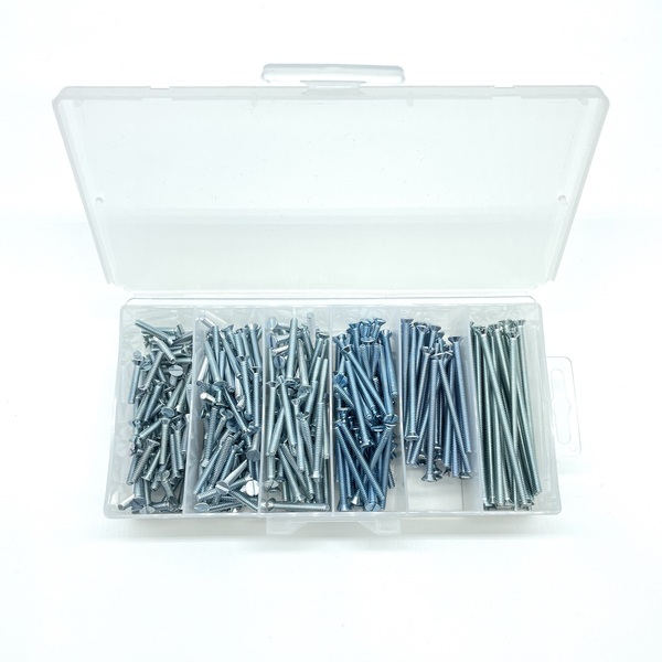 632FHSKIT 6-32 DIAMETER - FLAT HEAD SLOT MACHINE SCREW ASSORTMENT KIT - (6 SIZES)