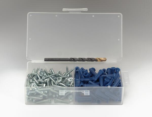 8708E ANCHOR KIT - 8 X 1 HEX HEAD SLOT PLASTIC ANCHOR KIT (100 SCREWS & ANCHORS)