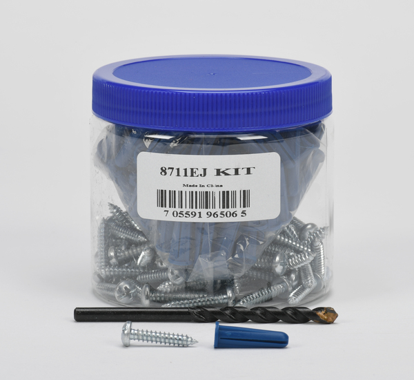 8709EJ ANCHOR KIT - 8 X 1 PAN HEAD COMBO PLASTIC ANCHOR KIT (100 SCREWS & ANCHORS)