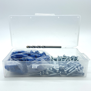 ANCHOR KIT - 10 X 1 PAN HEAD SQUARE DRIVE PLASTIC ANCHOR KIT (100 SCREWS & ANCHORS)