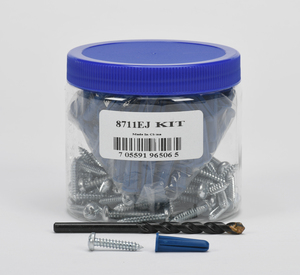 ANCHOR KIT - 14 X 1-1/2 PAN HEAD COMBO PLASTIC ANCHOR KIT (50 SCREWS & ANCHORS)